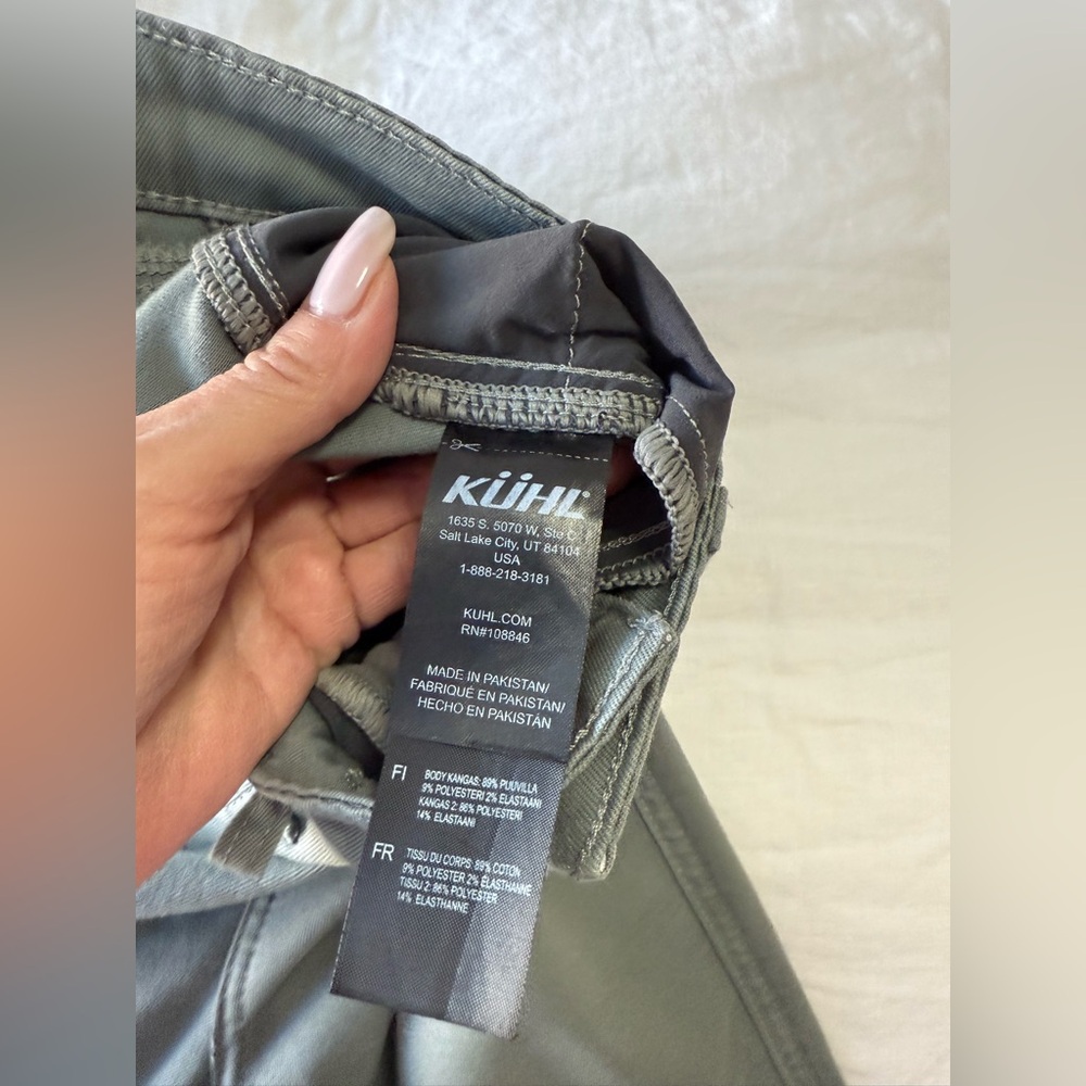 KUHL | SZ 12 Short | KONTOUR SKINNY Sea Grass Stretch Pocket Outdoor Pants - Picture 5 of 10